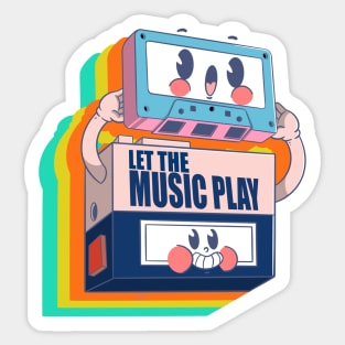 Let The Music play Sticker